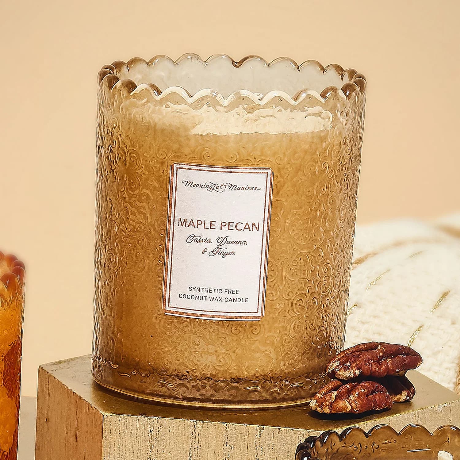 Meaningful Mantras Candle in Maple Pecan- 8oz - thumbnail 2