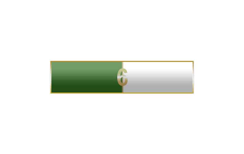 6 Years Of Service Green And White Citation Bar