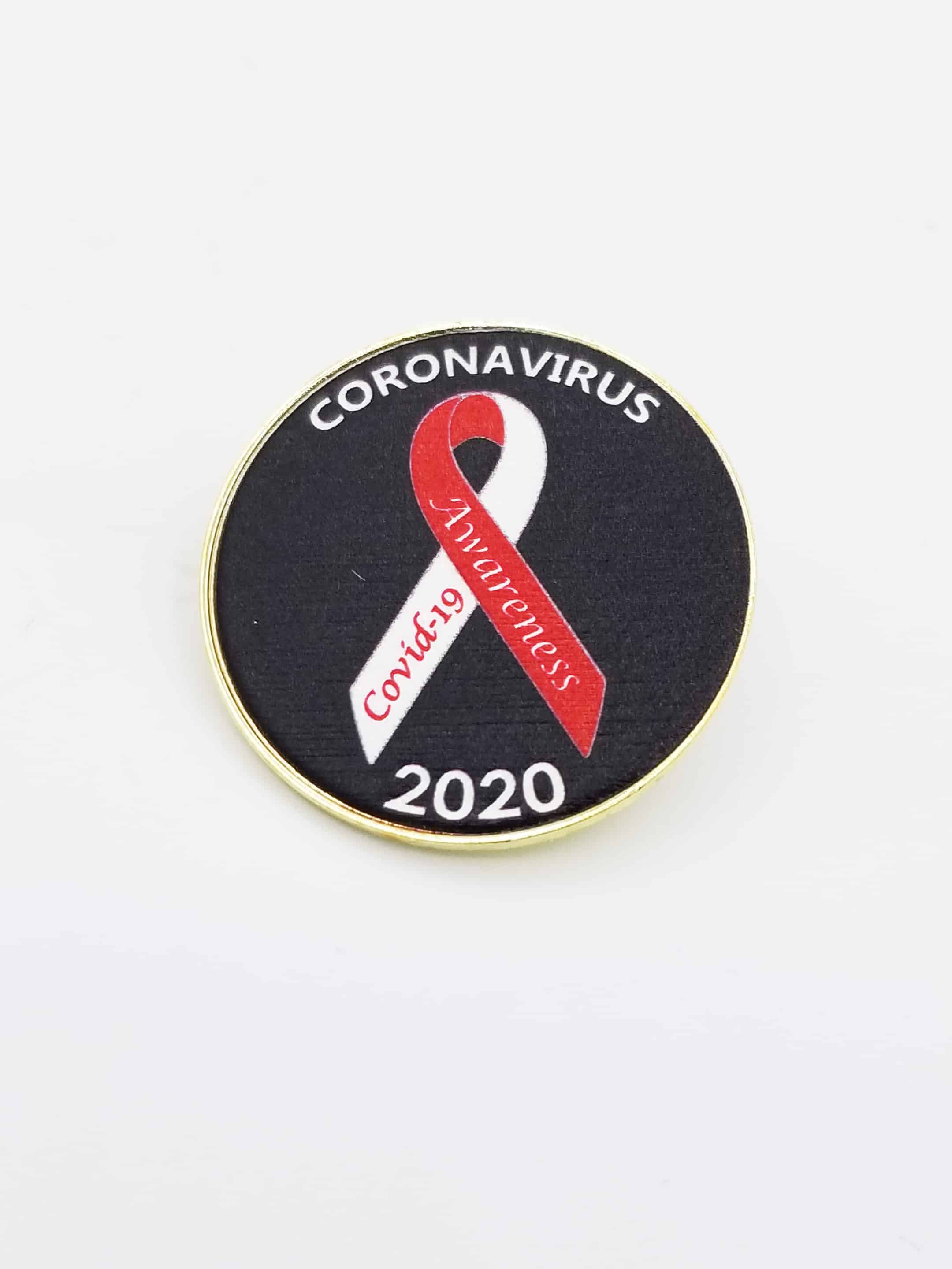 Covid-19 Awareness Ribbon Lapel Pin - thumbnail 2