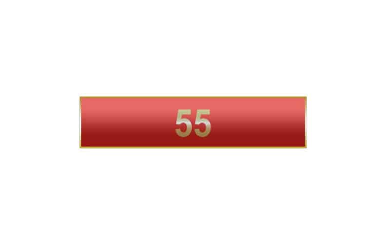 55 Years Of Service Red Citation Bar