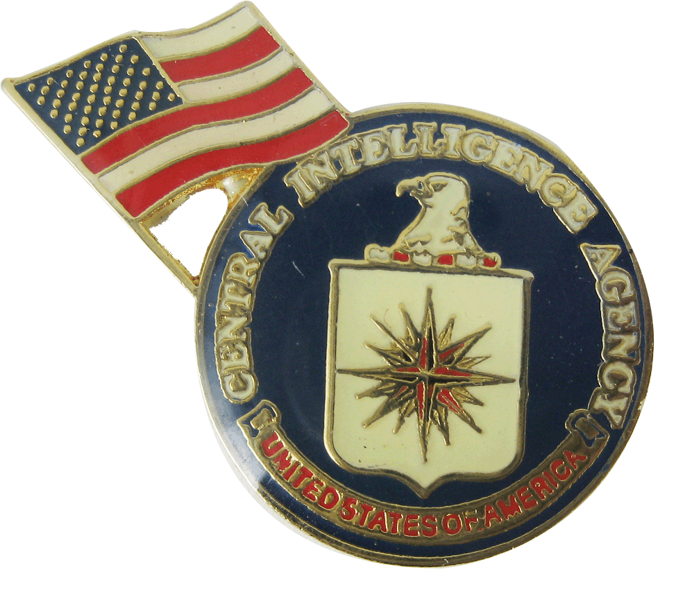Central Intelligence Agency with U.S. Flag CIA Lapel Pin