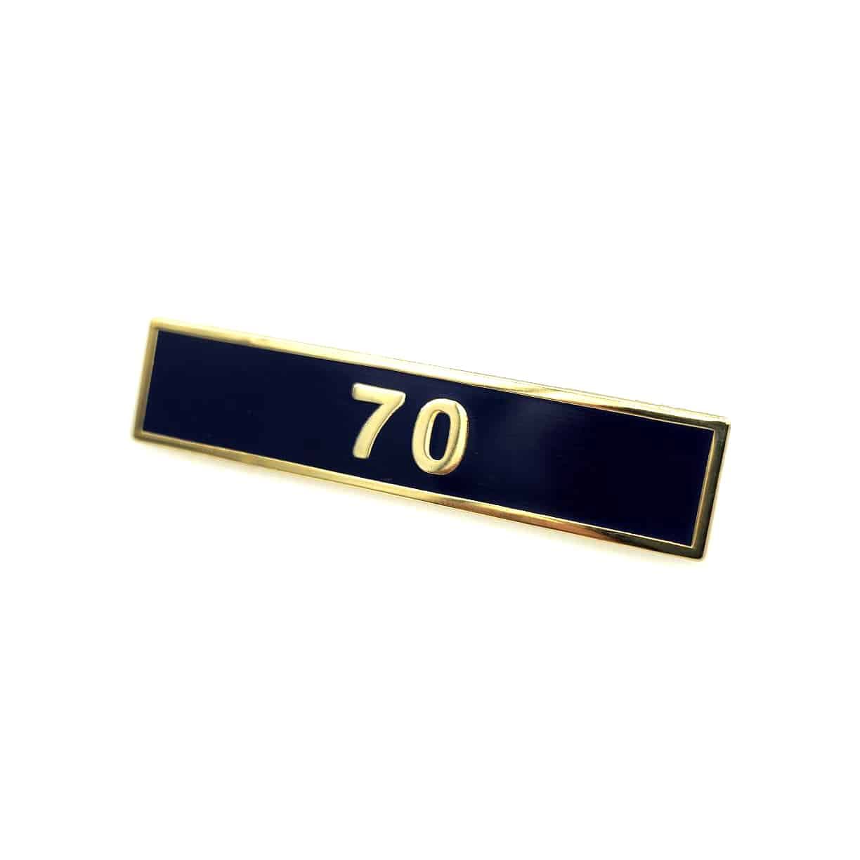 70 Years Of Service – Blue Citation Bar