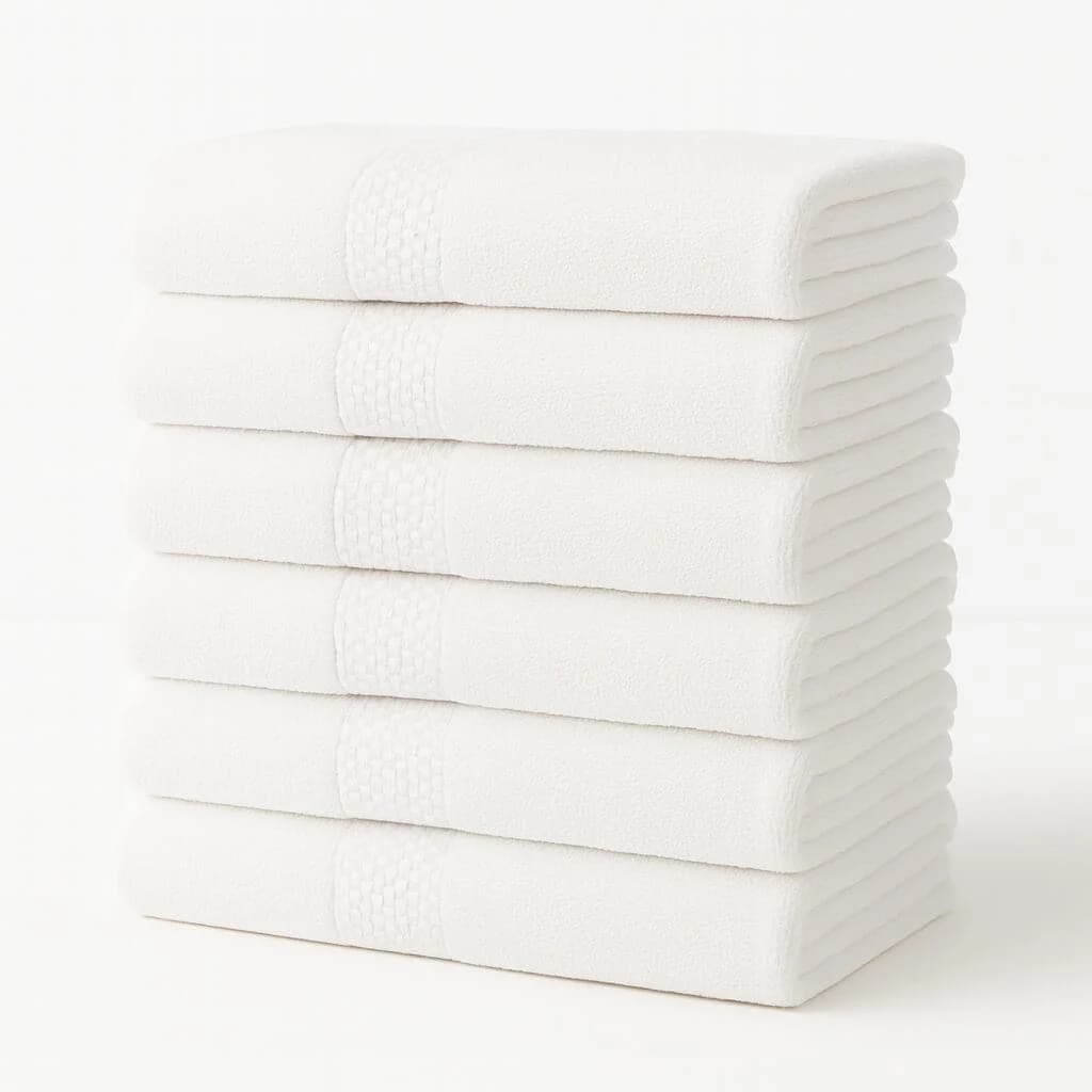 22×44 White Bath Towels Premium PLUS- - thumbnail 2