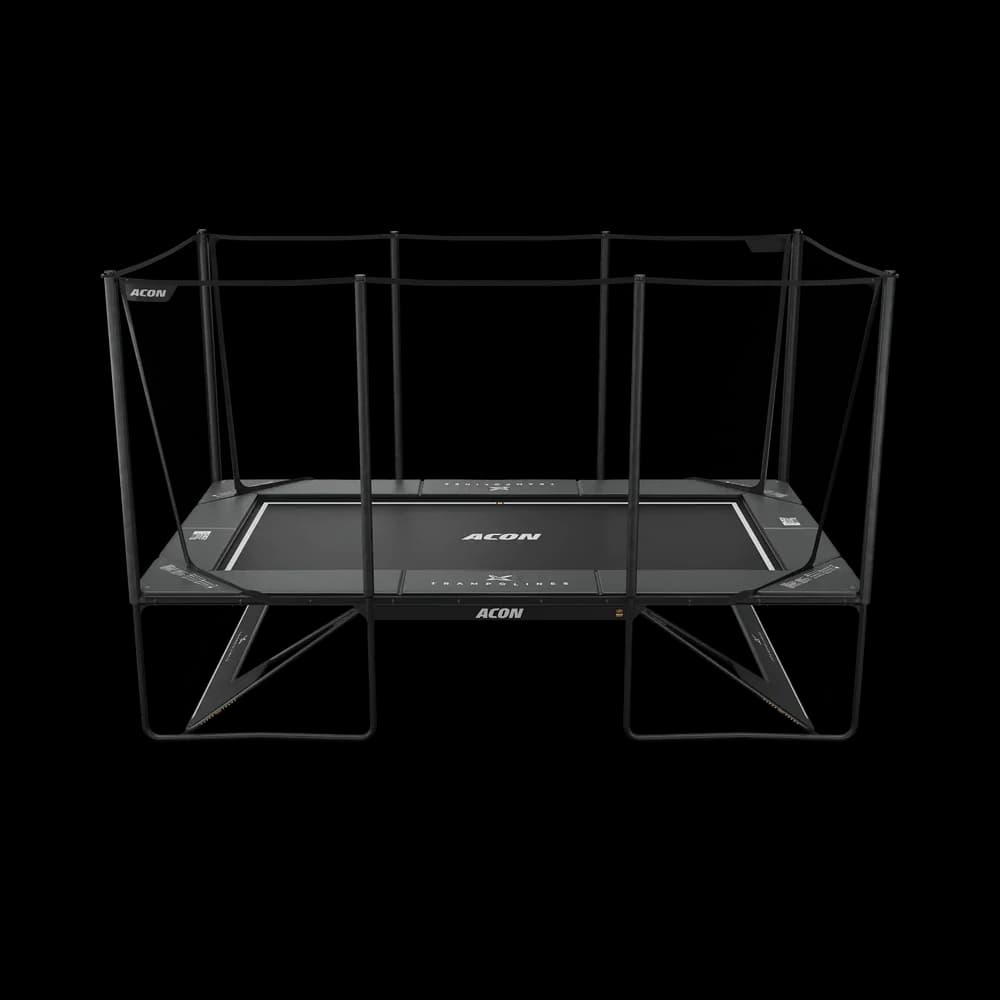 ACON X 17ft Black Rectangular Trampoline with Net