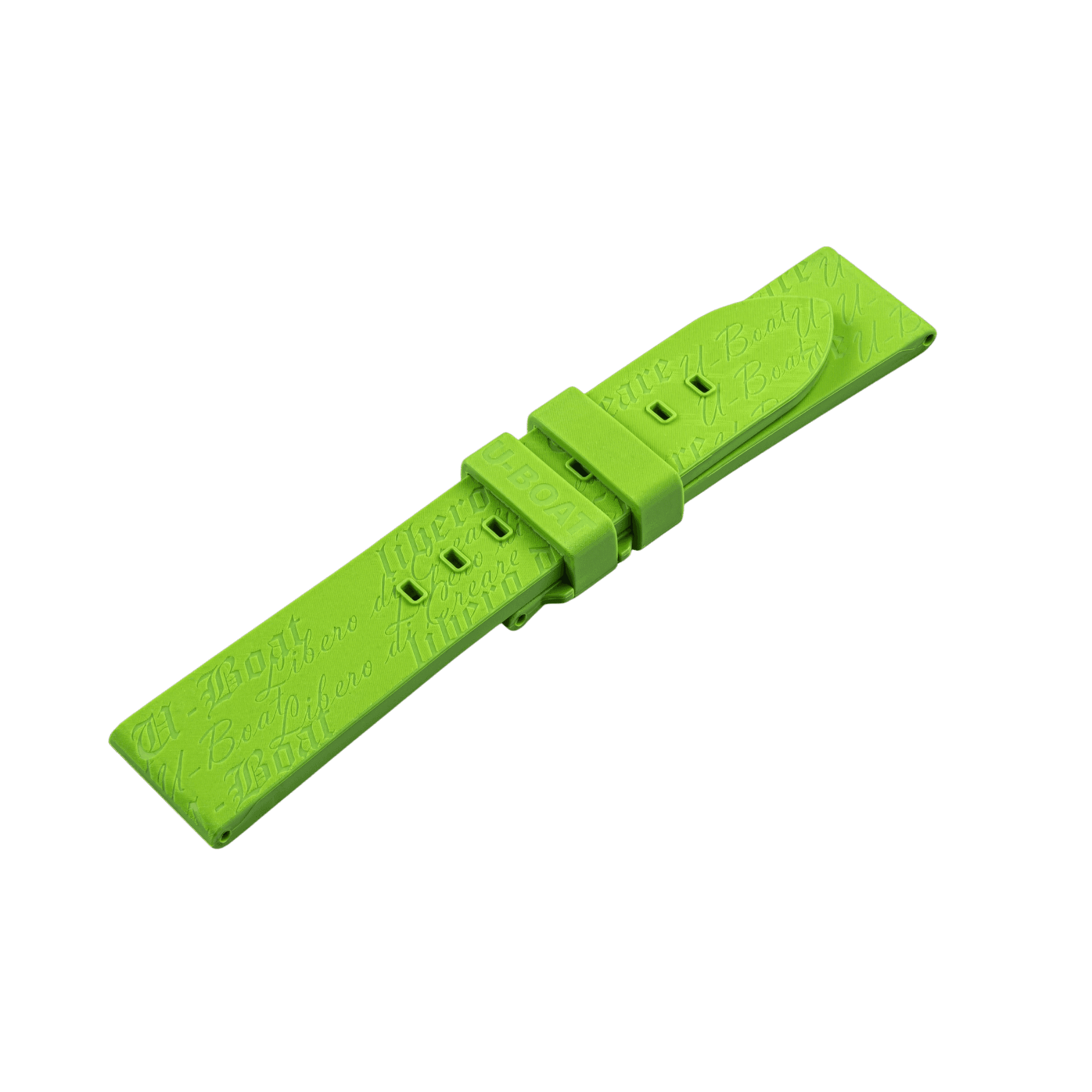 U-BOAT STRAP LIBERO DI CREARE 22/20 ACIDGREEN VELVET