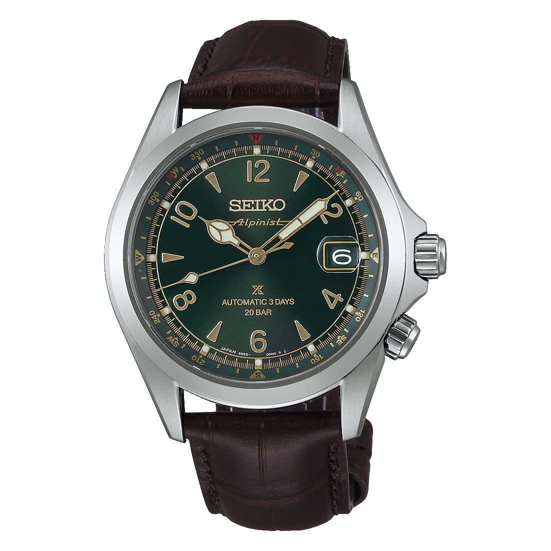 SEIKO Watch Prospex Alpinist With Green Dial, SPB507