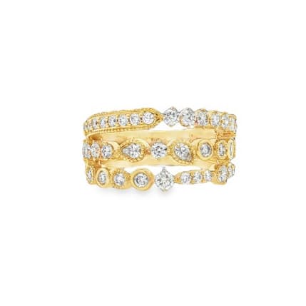 Triple Band Tapered Diamond Ring