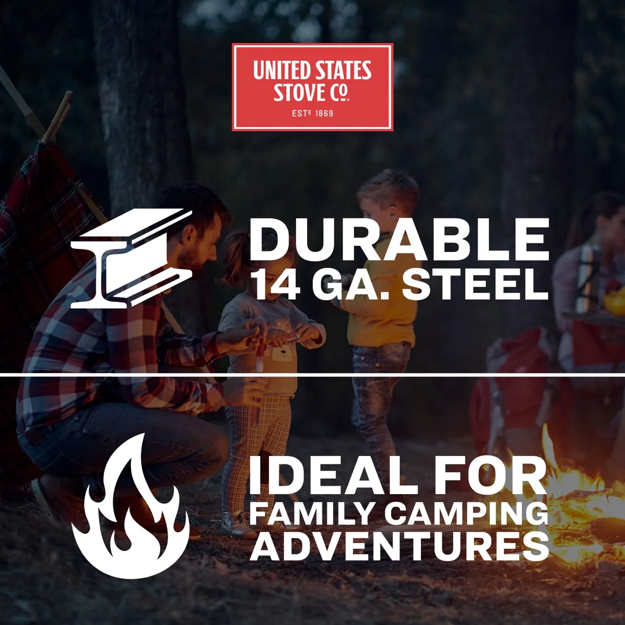 US14TP Portable Collapsible Triangular Fire Pit - thumbnail 2