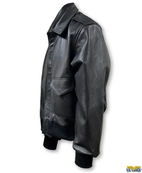 US Wings® Cooper Original™ A-2 Black Leather Bomber Jacket - thumbnail 4