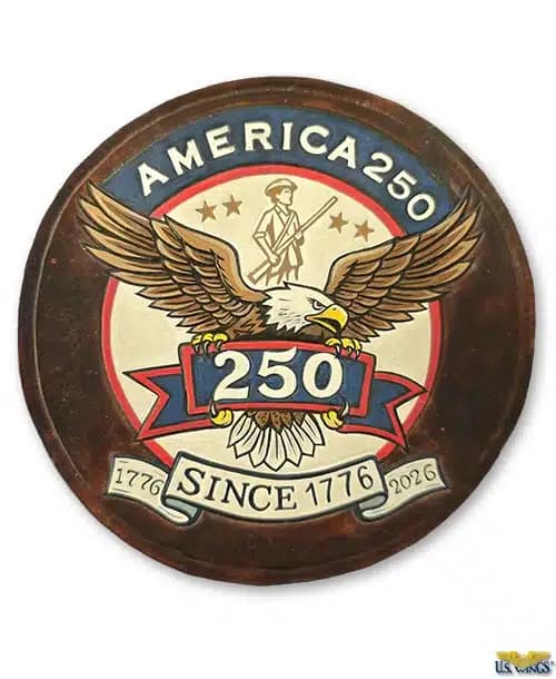 250th Anniversary Hand Painted Leather Patch