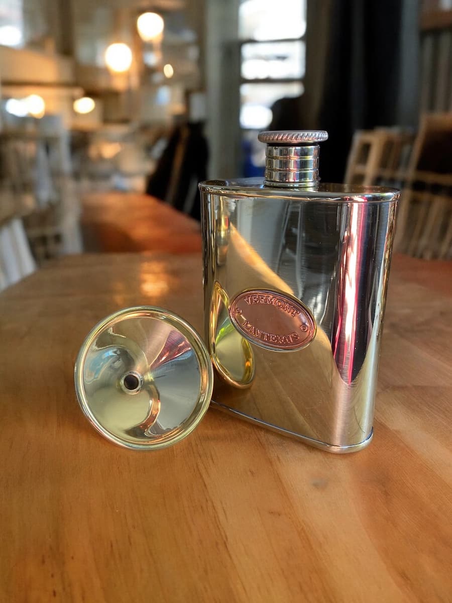 Brass Oil Can Flask and Funnel Set - thumbnail 4