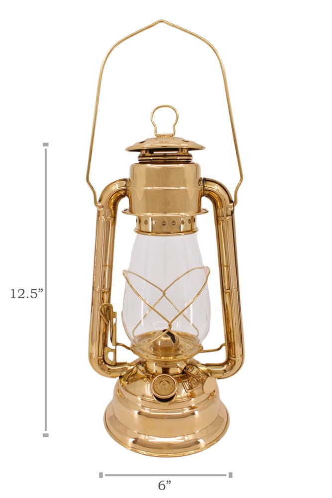 Brass Hurricane Oil Lantern with Shade Reflector – 12.5″ - thumbnail 5
