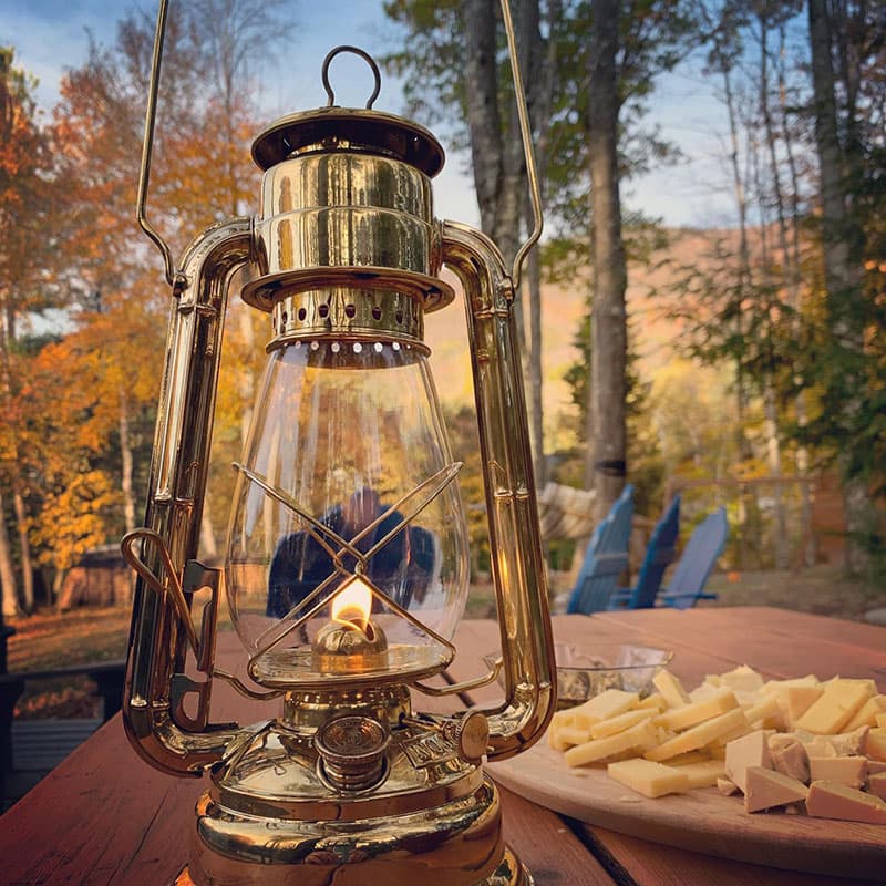 Brass Hurricane Oil Lantern with Shade Reflector – 12.5″ - thumbnail 10
