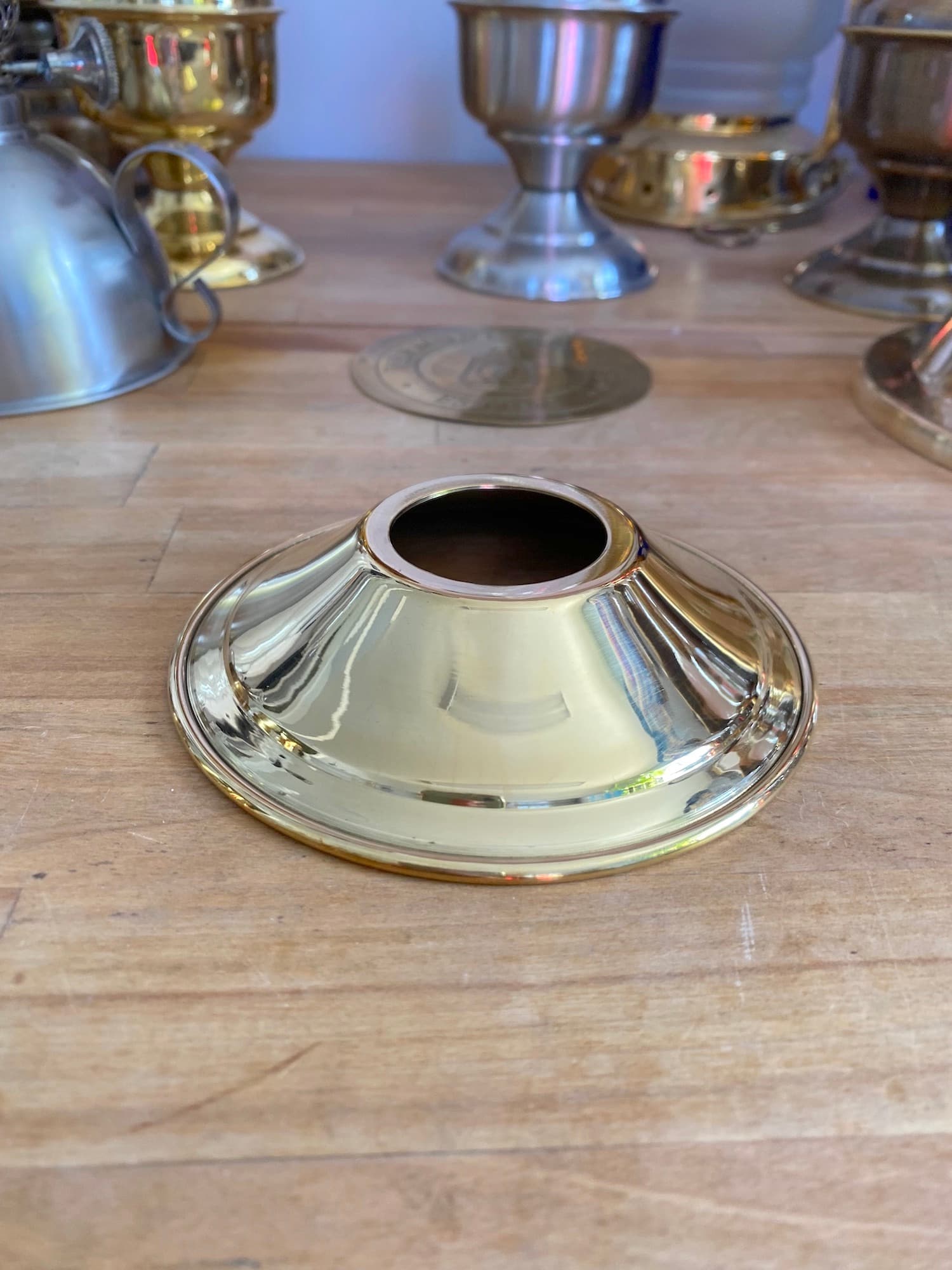 Brass Mini Chimney Shade (Fits 6.5″ Glass styles)