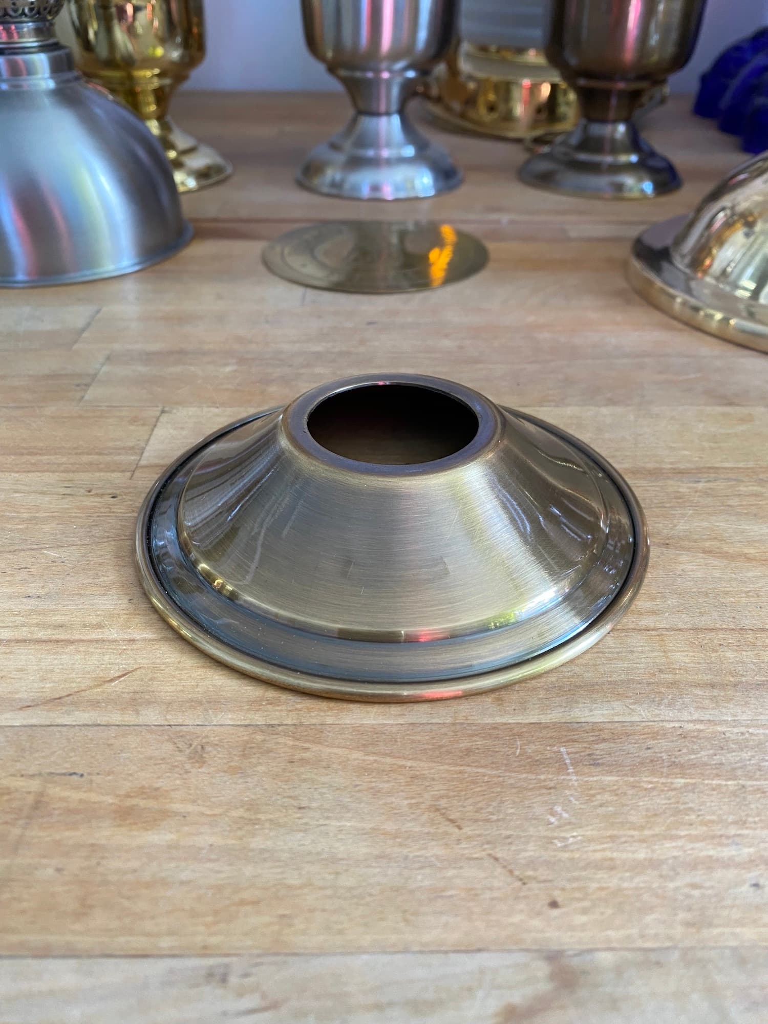 Antique Brass Mini Chimney Shade (Fits 6.5″ Glass styles)