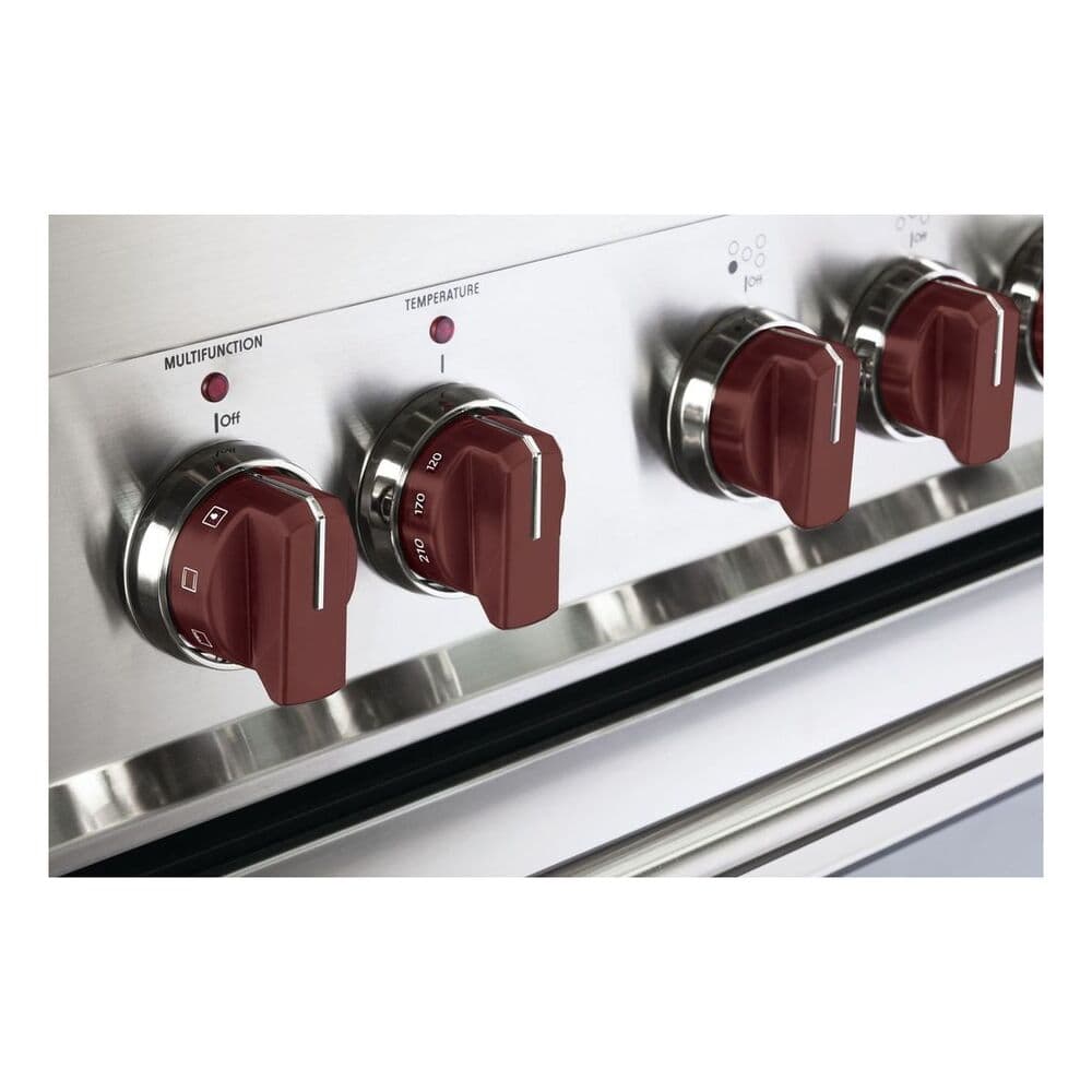 Verona VEKNDGESBU Color Knob Set for Designer Single Oven Dual Fuel Range (Burgundy)