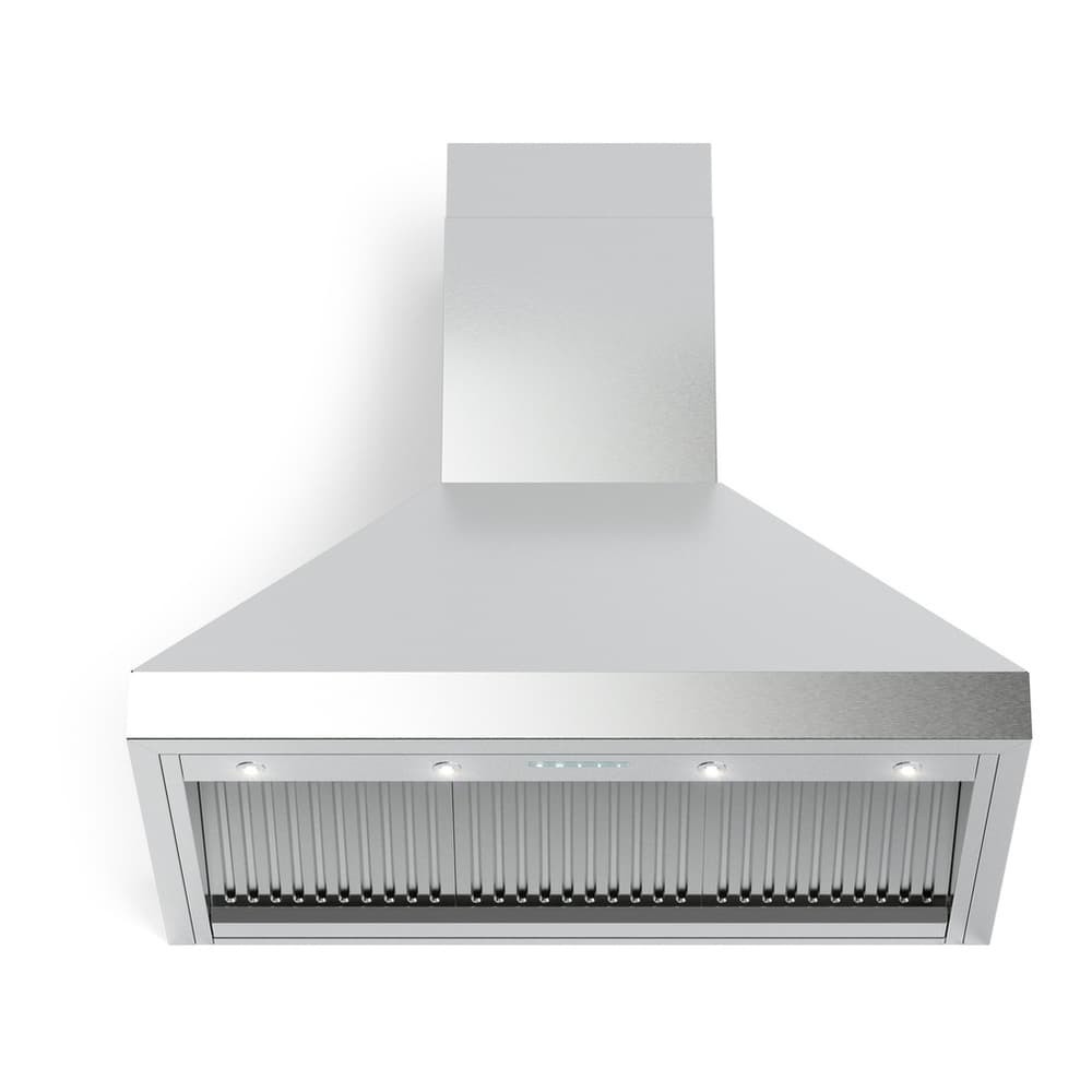 Verona VECHW36GSS 36 inch Designer Chimney Wall Hood with 600 CFM, Stainless Steel Baffle Filters, LED Lighting, Delay Shut-Off (Stainless Steel) - thumbnail 5