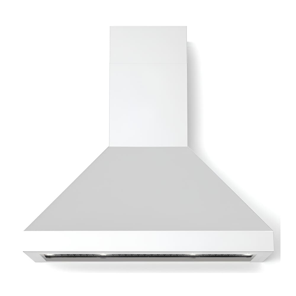 Verona VECHW36GW 36 inch Designer Chimney Wall Hood with 600 CFM, Stainless Steel Baffle Filters, LED Lighting, Delay Shut-Off (White)