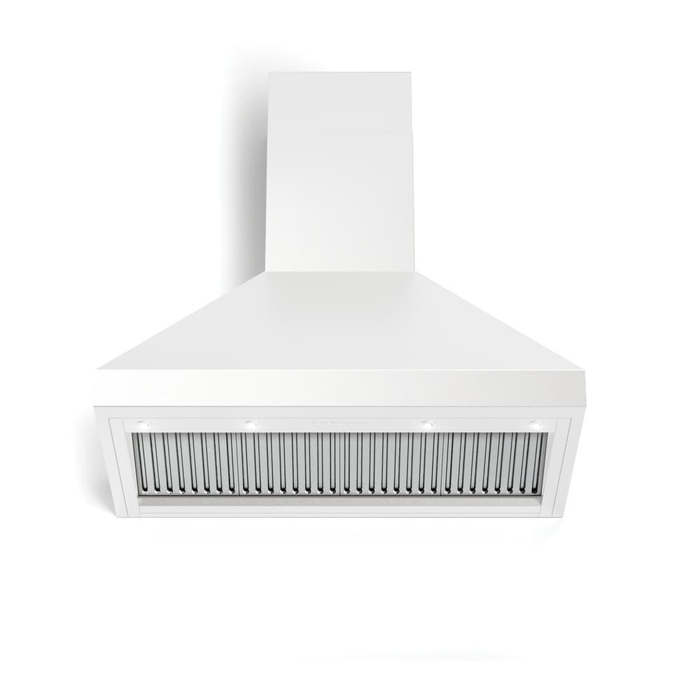 Verona VECHW36GW 36 inch Designer Chimney Wall Hood with 600 CFM, Stainless Steel Baffle Filters, LED Lighting, Delay Shut-Off (White) - thumbnail 5