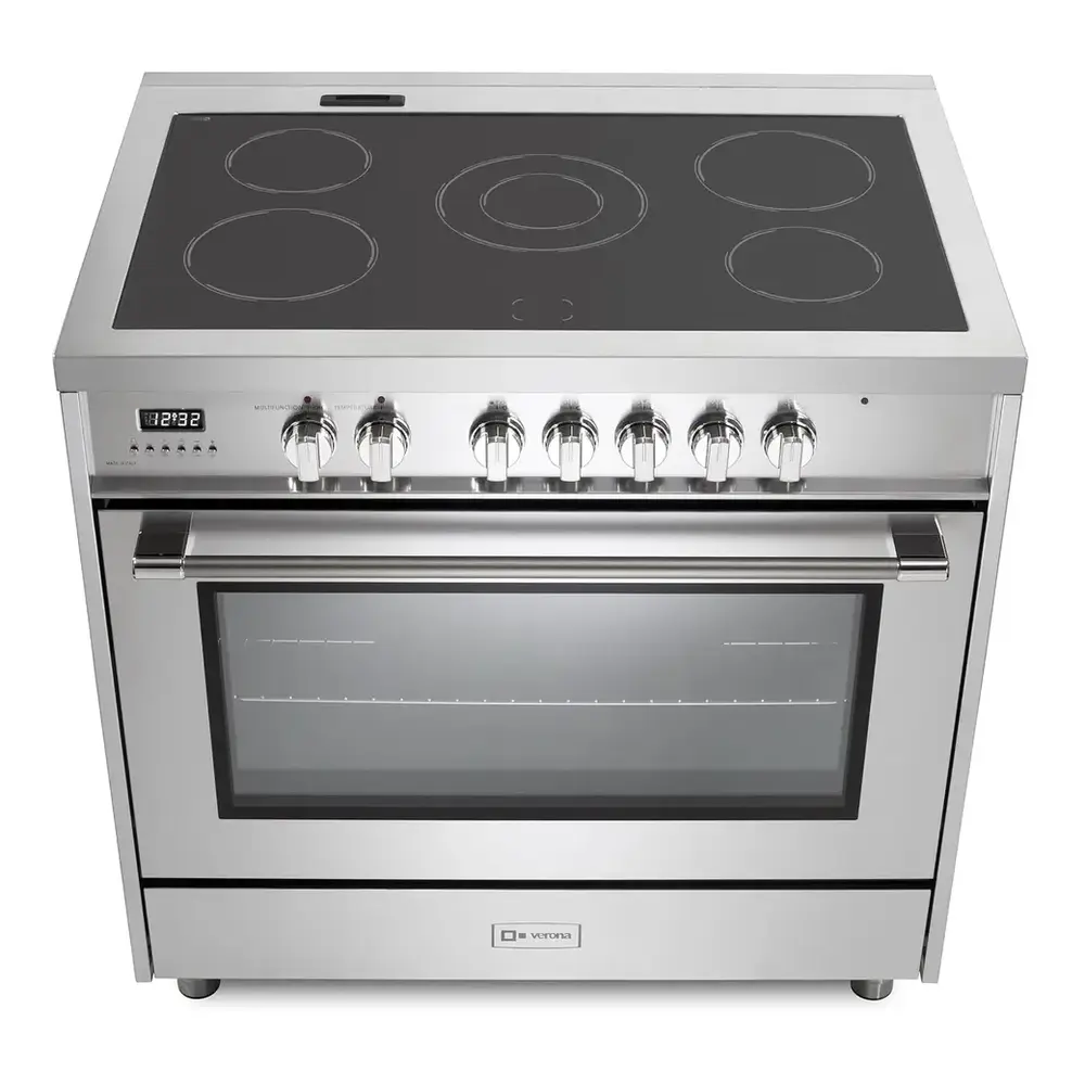 Verona VPRFSEE365SS 36 inch Prima Series Freestanding Electric Range with 5 Elements, 5 cu. ft. Oven Capacity, Digital Clock, Timer in Stainless Steel - thumbnail 5