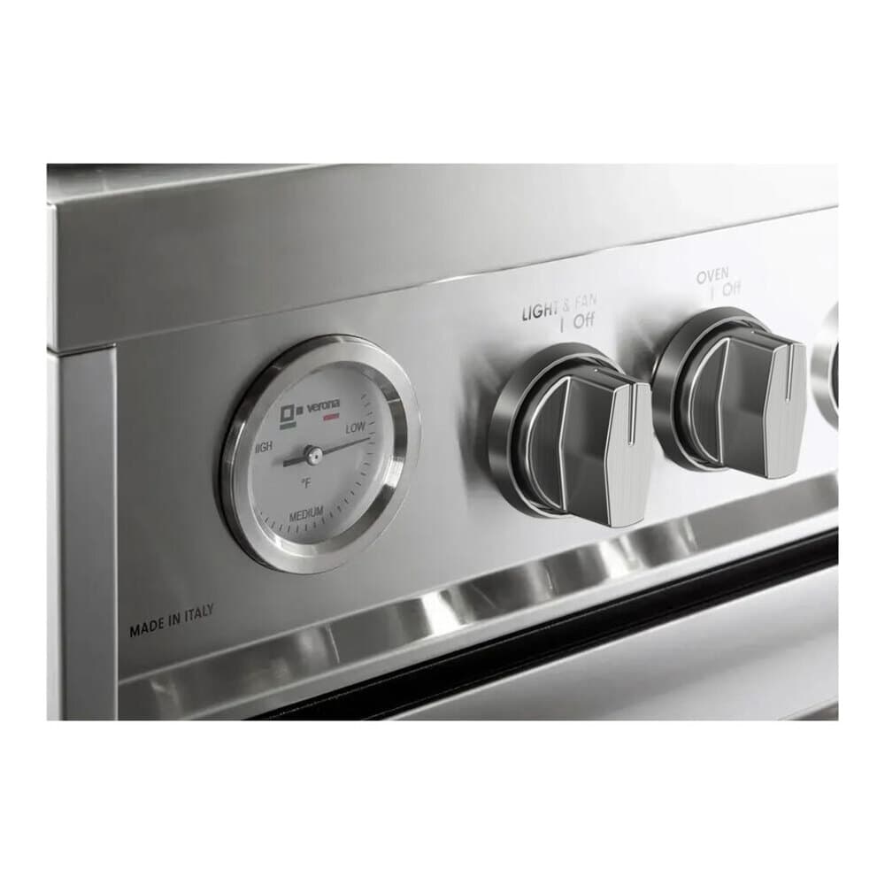 Verona VUFSGG486DSS 48 inch Ultima Collection Gas Range with 6 Brass Burners, 5.2 cu. ft. Oven Total Capacity, LP Conversion Kit, Analog Temperature Indicator - thumbnail 5