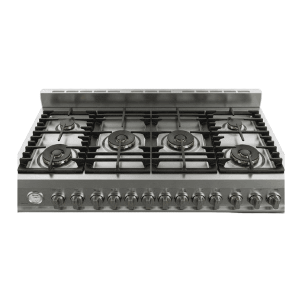 Verona VUFSGG486DSS 48 inch Ultima Collection Gas Range with 6 Brass Burners, 5.2 cu. ft. Oven Total Capacity, LP Conversion Kit, Analog Temperature Indicator - thumbnail 2