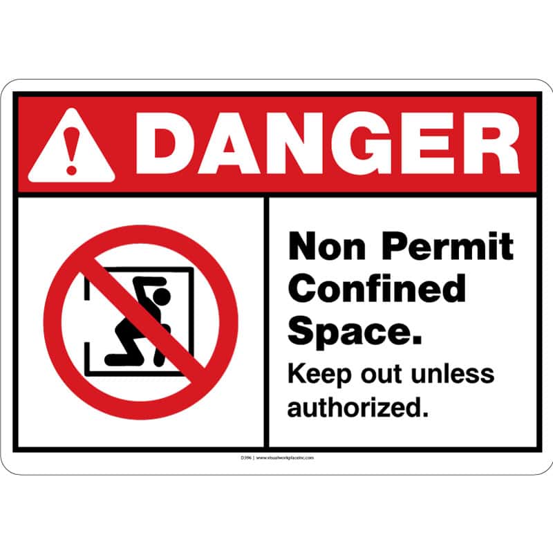 ANSI Danger: Non Permit Confined Space Keep Out Unless Authorized