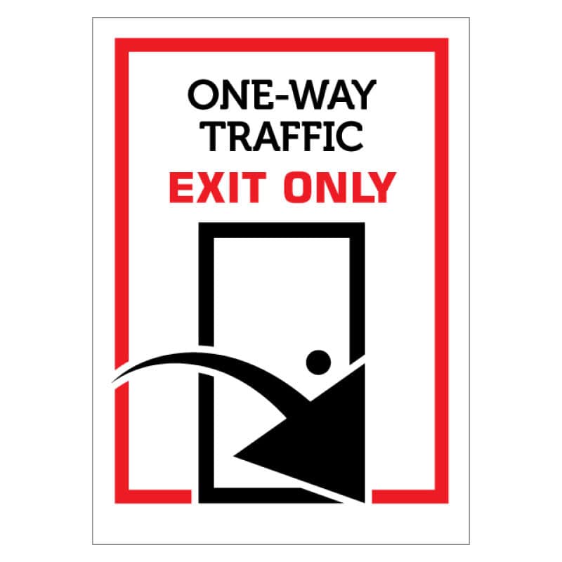 One-Way Traffic Exit Only