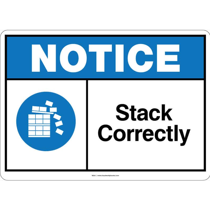 ANSI Notice: Stack Correctly (Blue Circle)
