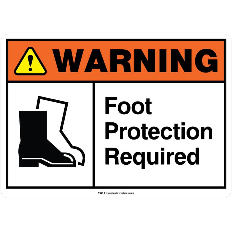 ANSI Warning: Foot Protection Required