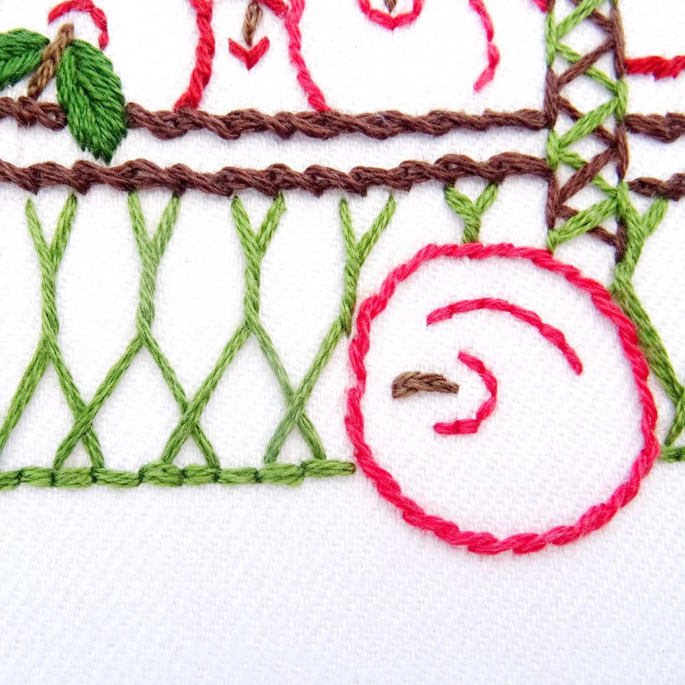 Apple Basket Hand Embroidery Pattern - thumbnail 4