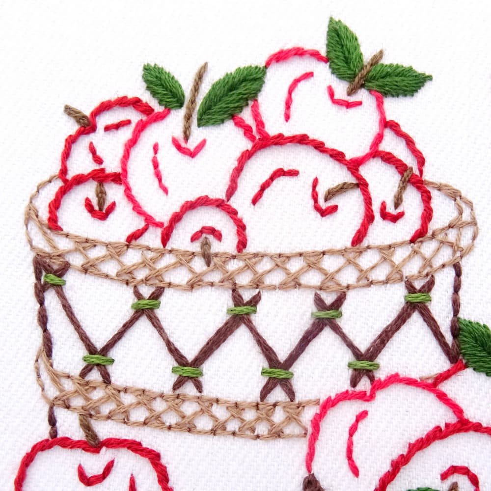 Apple Basket Hand Embroidery Pattern - thumbnail 5