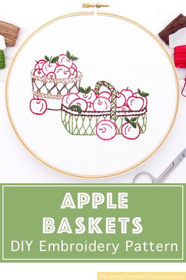Apple Basket Hand Embroidery Pattern - thumbnail 6
