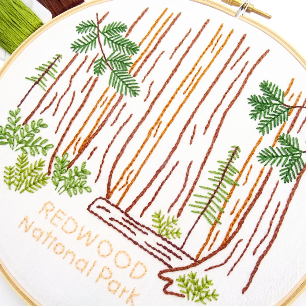 Redwood National Park Hand Embroidery Pattern - thumbnail 2