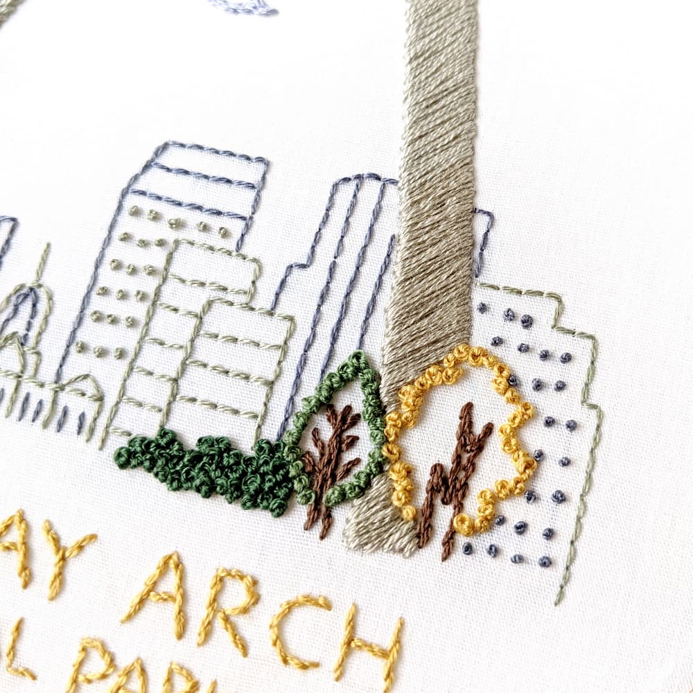 Gateway Arch National Park Hand Embroidery Pattern - thumbnail 3