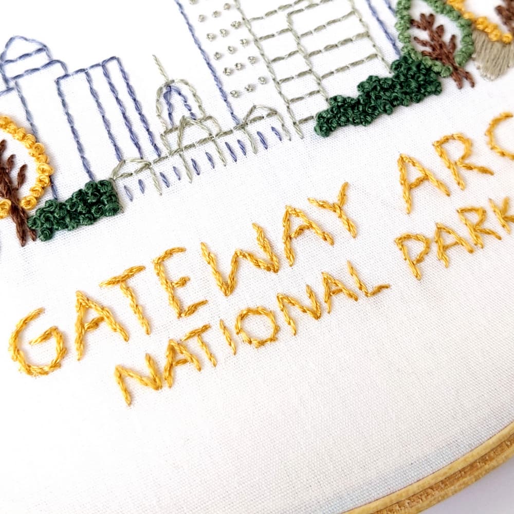 Gateway Arch National Park Hand Embroidery Pattern - thumbnail 5