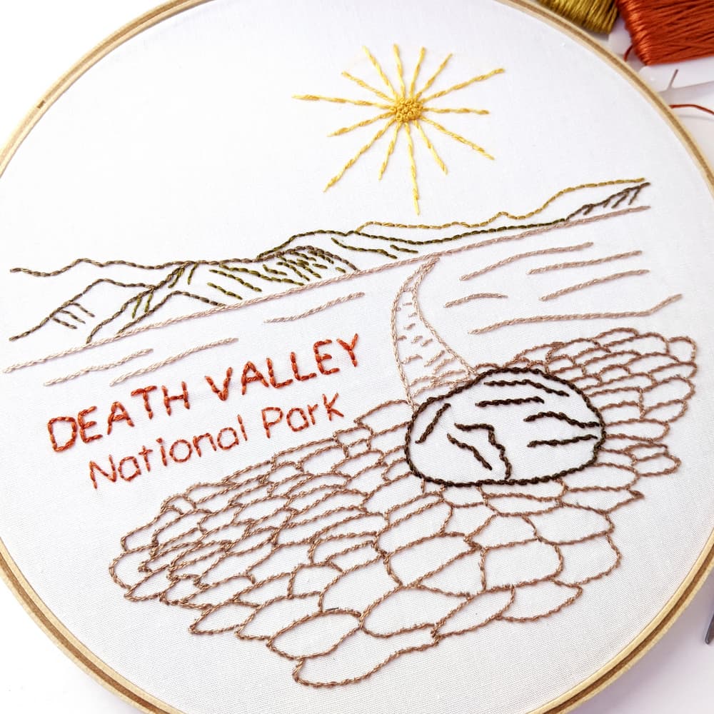 Death Valley National Park Hand Embroidery Pattern - thumbnail 2