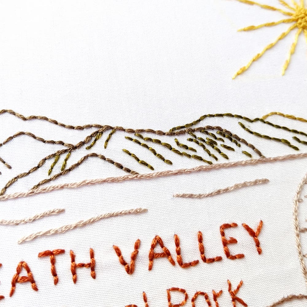 Death Valley National Park Hand Embroidery Pattern - thumbnail 4