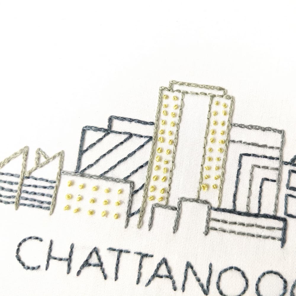 Chattanooga City Skyline Hand Embroidery Pattern - thumbnail 4