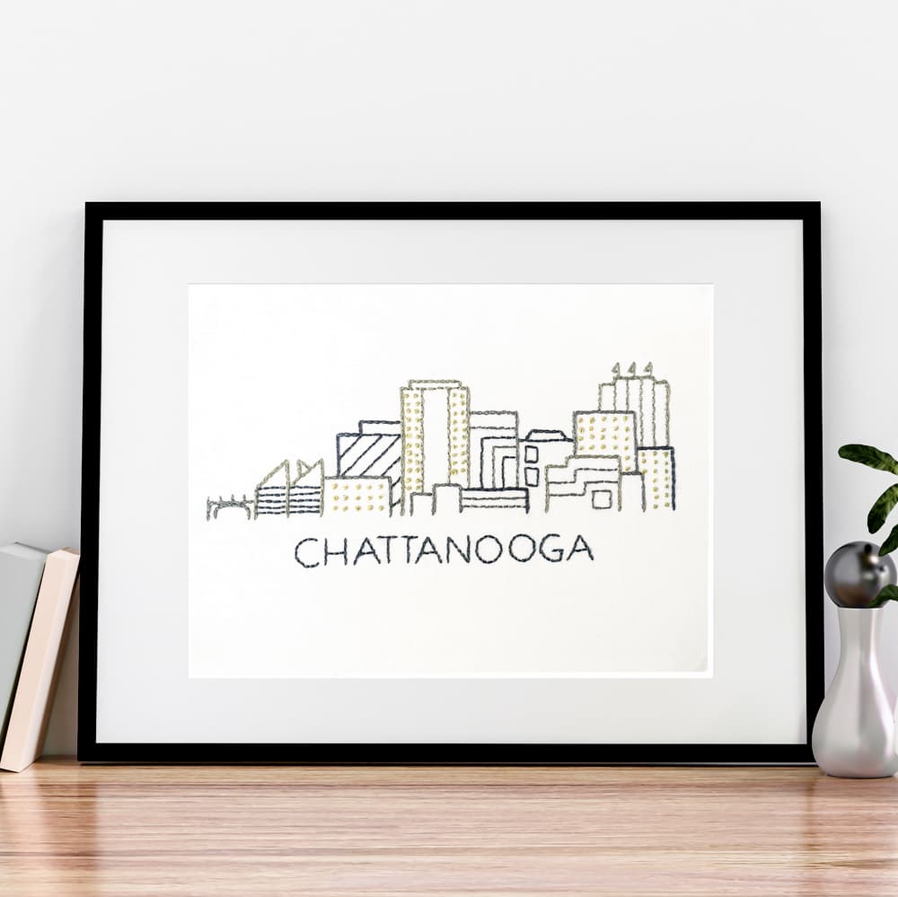 Chattanooga City Skyline Hand Embroidery Pattern - thumbnail 5