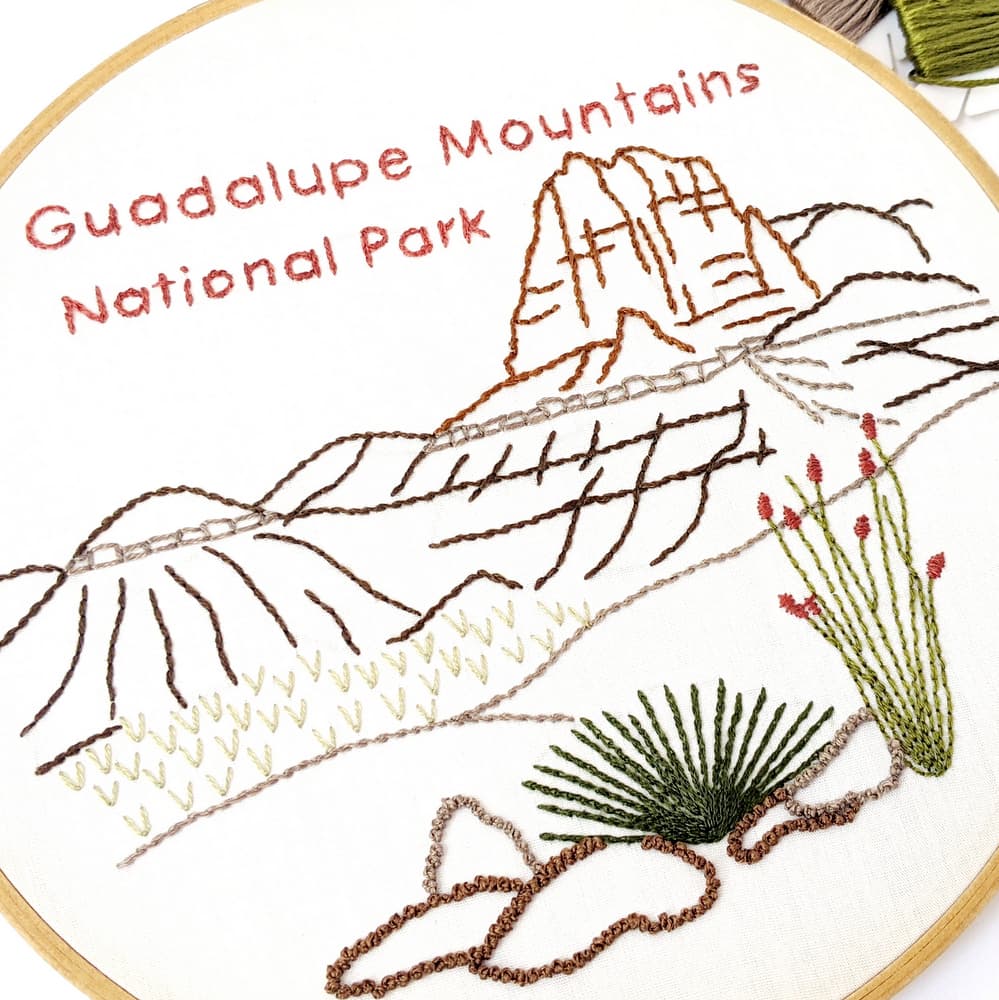 Guadalupe Mountains National Park Hand Embroidery Pattern - thumbnail 2