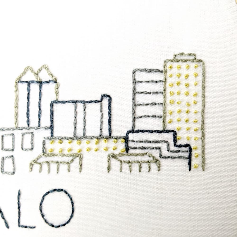 Buffalo City Skyline Hand Embroidery Pattern - thumbnail 4