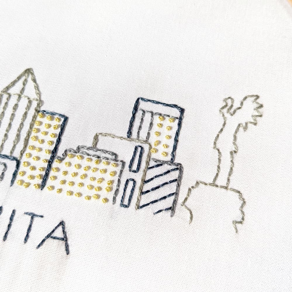 Wichita City Skyline Hand Embroidery Pattern - thumbnail 4