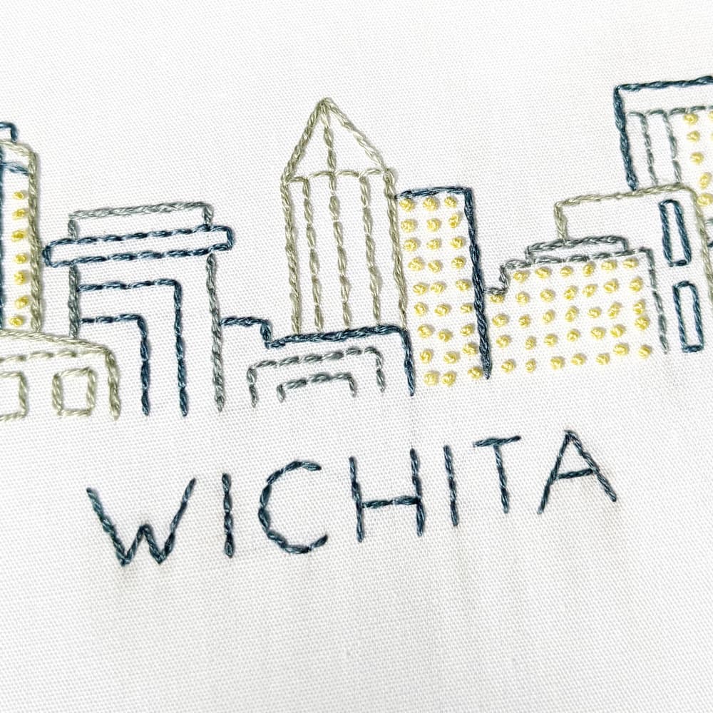 Wichita City Skyline Hand Embroidery Pattern - thumbnail 5