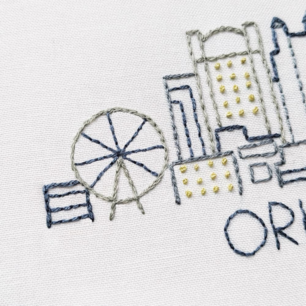 Orlando City Skyline Hand Embroidery Pattern - thumbnail 5