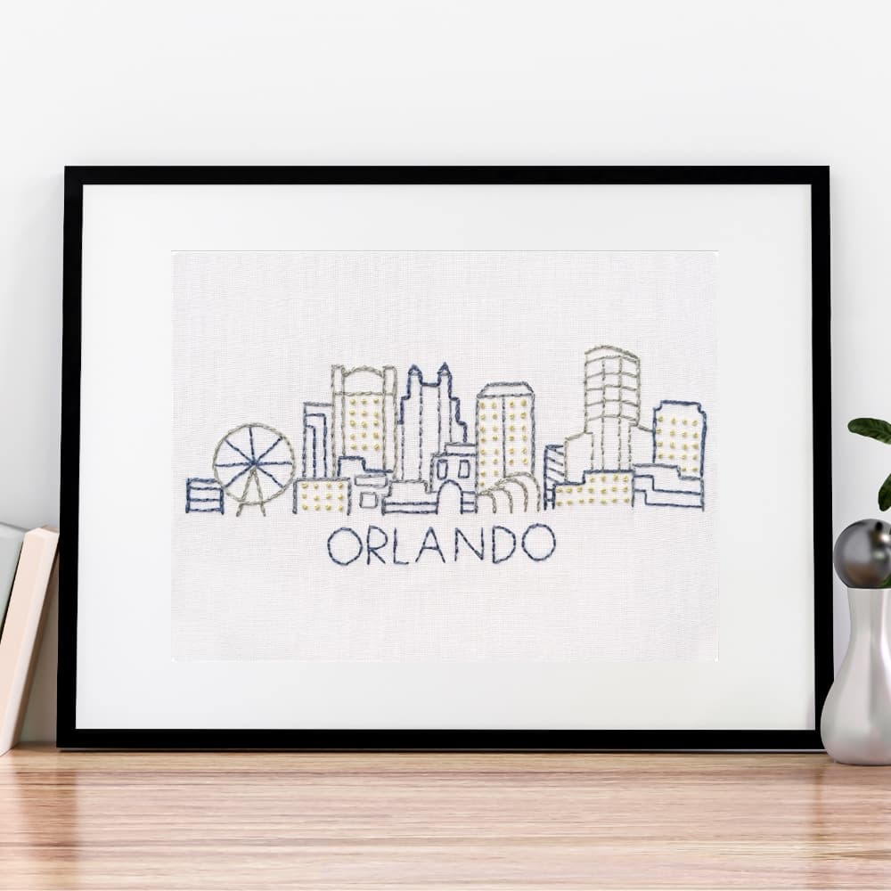 Orlando City Skyline Hand Embroidery Pattern - thumbnail 6