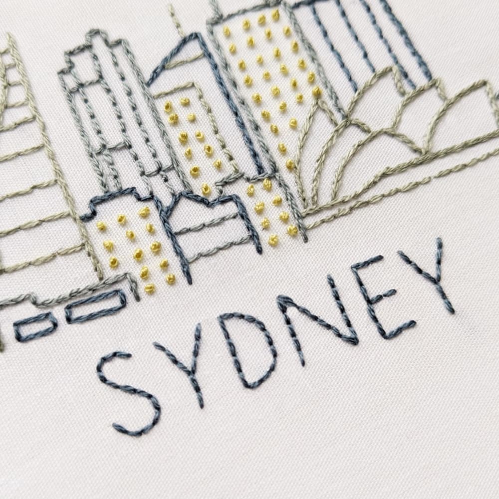 Sydney City Skyline Hand Embroidery Pattern - thumbnail 5