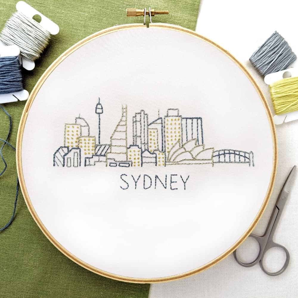 Sydney City Skyline Hand Embroidery Pattern - thumbnail 2