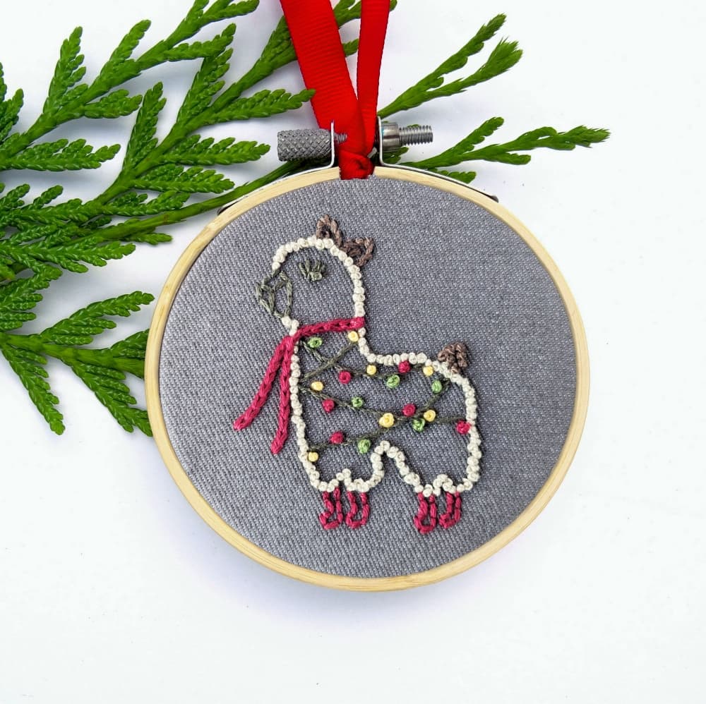 Barnyard Animals Ornament Set Hand Embroidery Pattern - thumbnail 2
