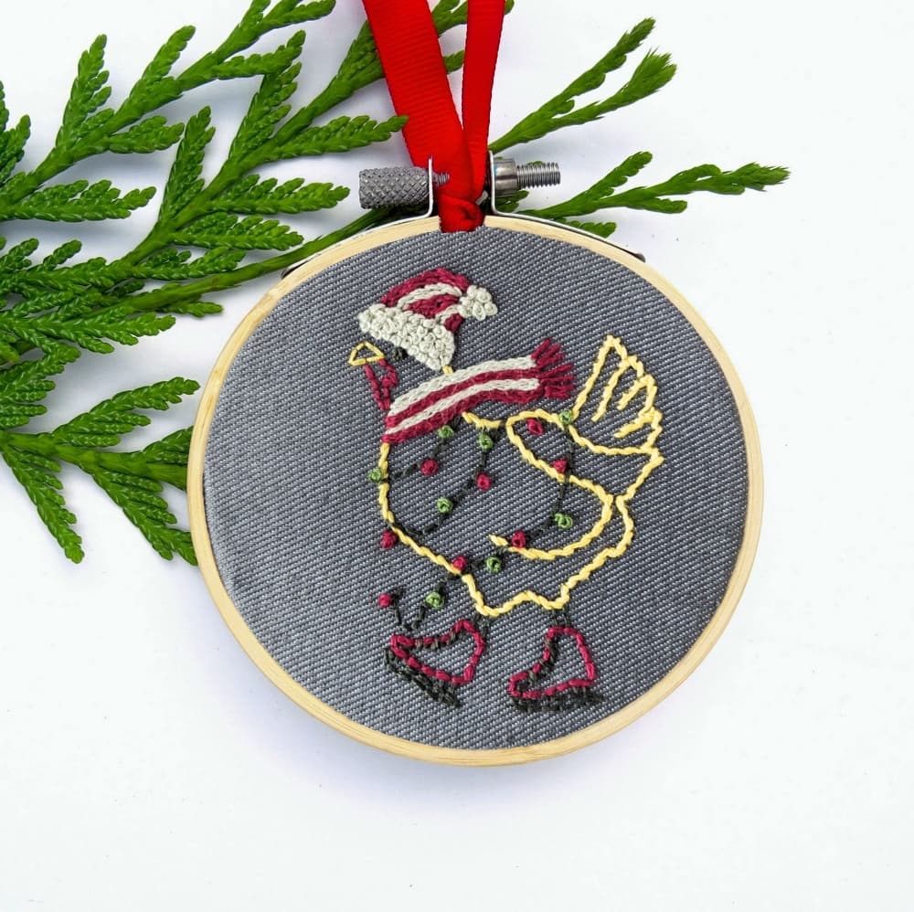 Barnyard Animals Ornament Set Hand Embroidery Pattern - thumbnail 4